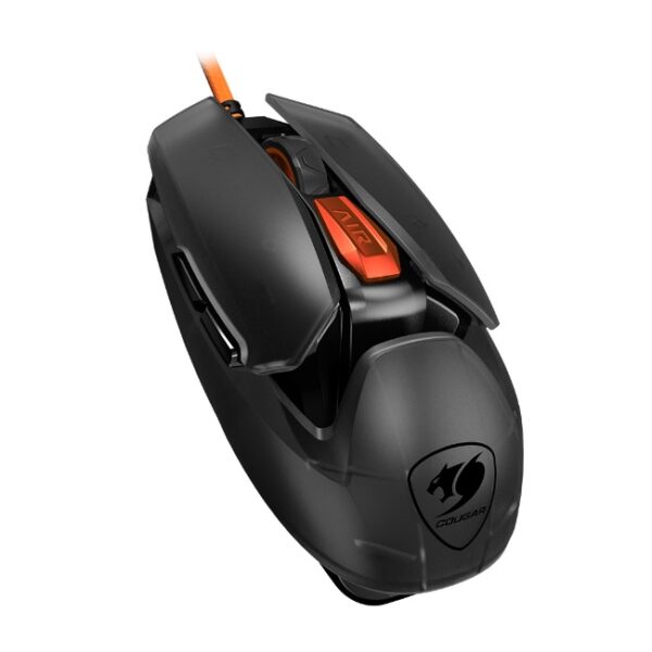 Mouse Cougar Air Blader Tournament Gamer Negro USB  20000 DPI 6 Botones programables