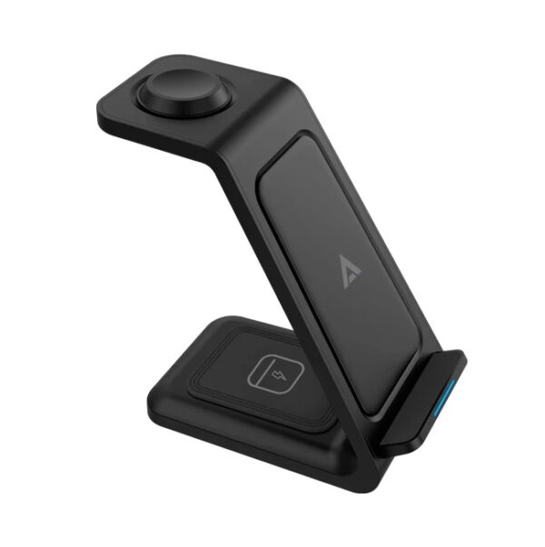 Cargador Acteck Inalambrico Energon S-Mate CI720 3 en 1 Magnético  IPhone 15W  IWatch 3W AirPods 5W Negro