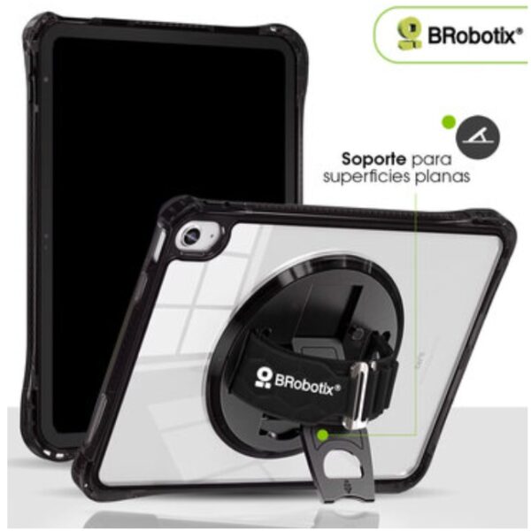 Funda Brobotix uso Glass giro 360º para Ipad A16 11 2025 11generacion 406122 color Negro
