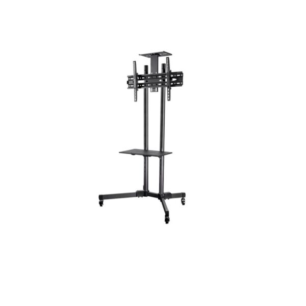 Soporte piso movil Brobotix para pantallas  32 pulg a 70 pulg soporta 60 kg modelo 963050 color Negro