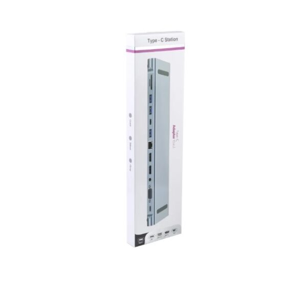 Docking Ec line EC-BYL-2003U2 12 en 1 Usb Type C