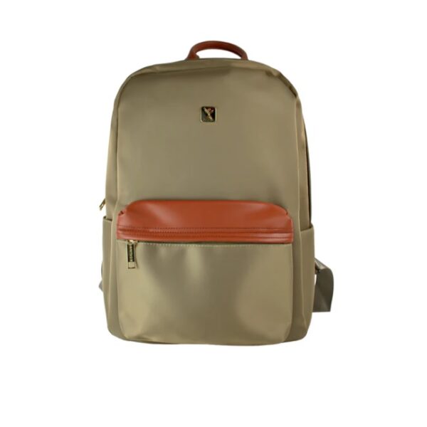 Mochila Perfect choice para laptop Sahara modelo PC-084884 color Café con Naranja