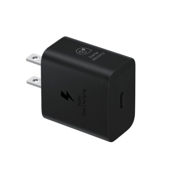 Adaptador de corriente Samsung  EP-T2510NWEGMX 25W USB tipo C  120 V AC  230 V AC Entrada - 5 V DC/3A  9 V DC salida / negro