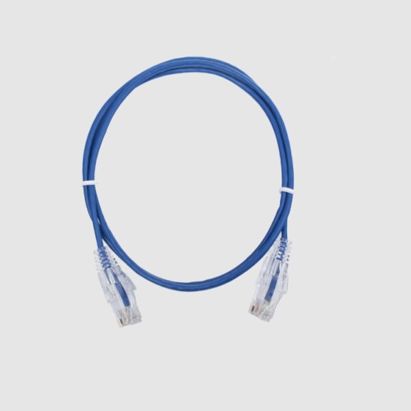 Cable LinkedPRO LP-UT6-100-BU28 de Parcheo Slim UTP Cat6 - 1 Metro (3.28 Pies)  Azul, Diametro Reducido (28 AWG)