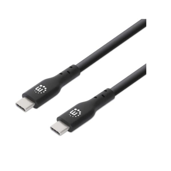 Cable Manhattan USB C de alta velocidad 1m 480Mbps 3A 60w Negro