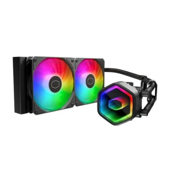 Enfriamiento Liquido Cooler Master MasterLiquid 240 Lite 2x120mm ARGB  650-1750 RPM Negro