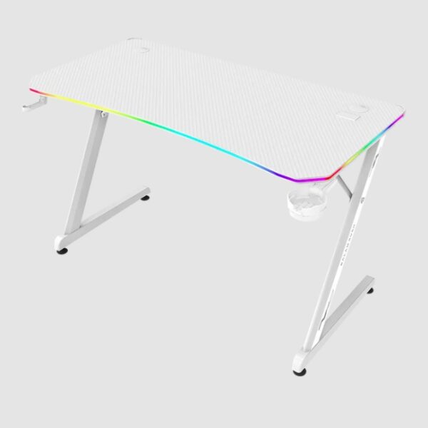 Escritorio Gamer Balam Rush Olympus Spot Glow Pro MRX8000 RGB 120x60x74 incluye accesorios blanco