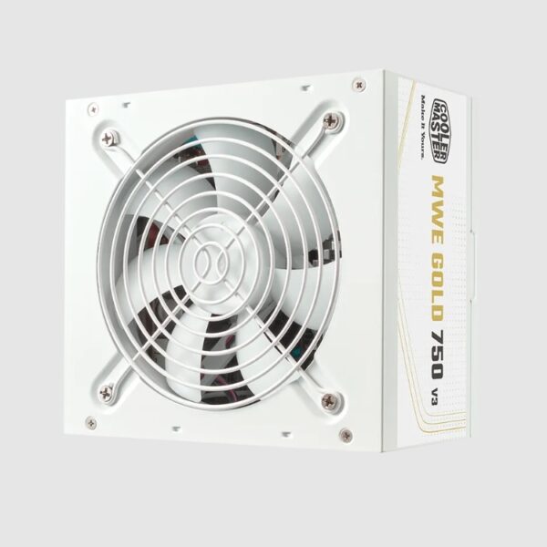 Fuente de Poder Cooler Master MWE Blanco  850W  80 Plus Gold 2400 RPM  50-60 Hz Non Modular Dimensiones 140x150x86 mm