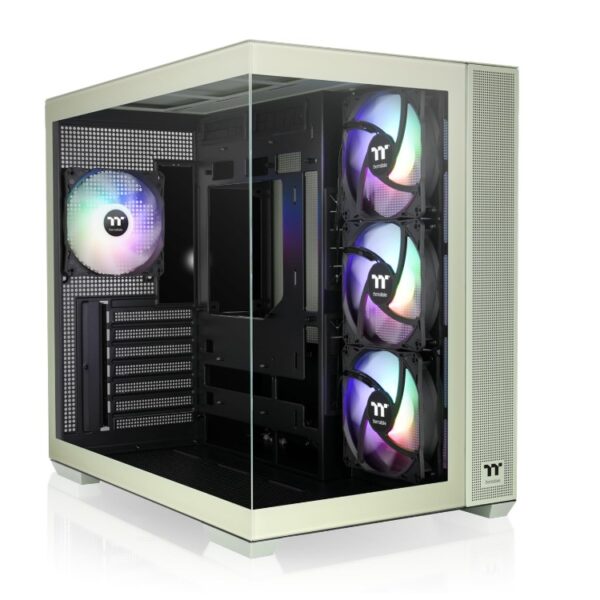 Gabinete Thermaltake View 380 TG ARGB Mid Tower Matcha Verde 4xVentiladores 120mm ATX CA-1Z2-00M1WN-00 Hidden-Connector Motherboards from ASUS MSI GIGABYTE