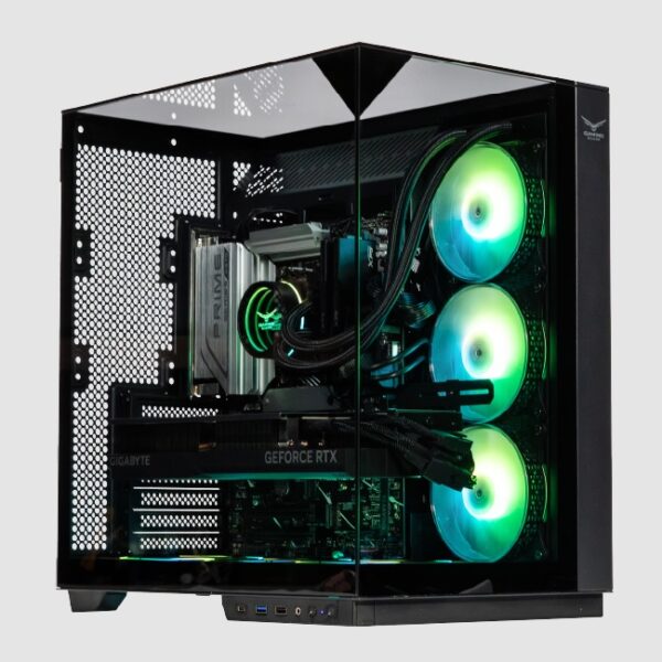 Gabinete gamer Naceb IRIS NA-0639  Midi-Tower  ATX/Micro-ATX/Mini-ITX  USB 3.0  sin fuente  4 ventiladores instalados color Negro modelo NA-0639