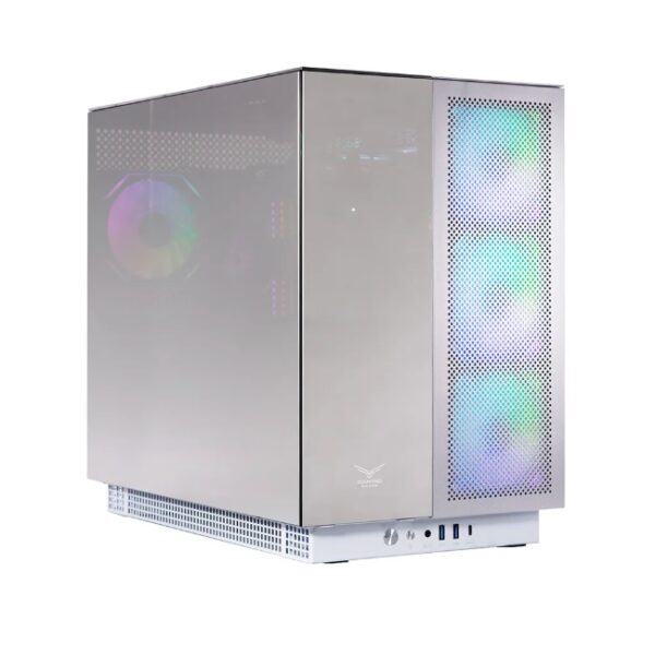 Gabinete gamer Naceb  Aether  Full Tower  ATX/EATX/Micro-ATX/Mini-ITX  USB 3.0  sin fuente  4 ventiladores instalados color Blanco modelo NA-0640