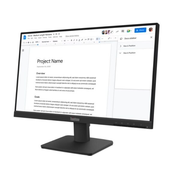 Monitor Lenovo ThinkVision S22-4e 21.5 pulg 1920*1080 100Hz HDMI/VGA Negro