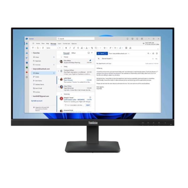 Monitor Lenovo Thinkvision S24-4e LED 23.8 pulg 1920*1080 Full HD 100Hz HDMI / VGA Negro