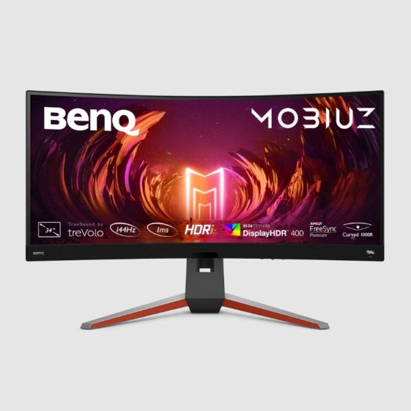 Monitor Benq gaming Curvo EX3410R 34 pulg.3440*1440 Full HD 144Hz HDMI DP Bocinas gris