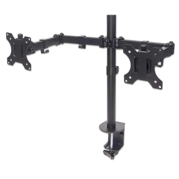 Soporte Manhattan para 2 Monitores 13 a 32 pulgadas 8KG en escritorio doble articulacion