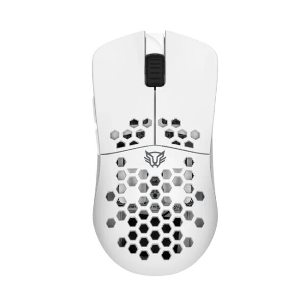 Mouse Balam Rush Speeder Light MG969 Blanco Inalámbrico/Bluetooth Caratula ultra ligera Recargable Tipo C 300mAh 5000DPI Iluminación Led 6 Botones