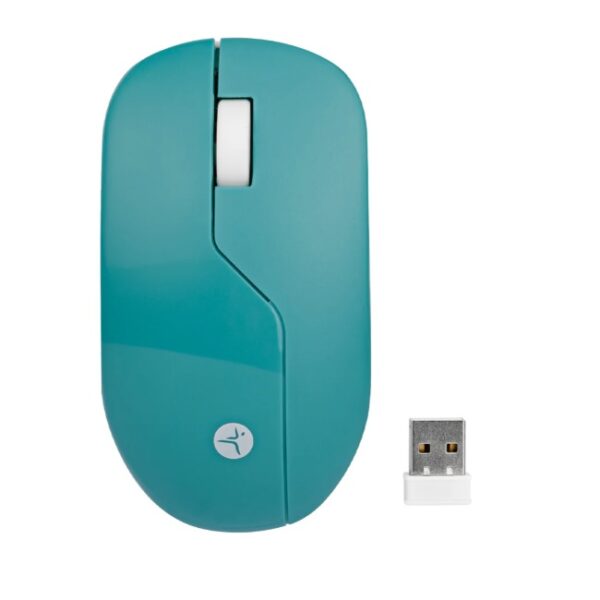 Mouse Techzone Armor conexion inalambrica Verde c/Blanco con 3 Botones  DPI 1200 Recargable USB Tipo C