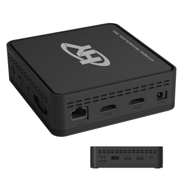 Mini Computadora Hyundai Celeron N4020 4GB RAM 128GB SSD WIN 11  2xHDMI A  1xHDMI C 1xVGA 1xRJ45  3xUSB 3.0  2xUSB 2.0  1xJack