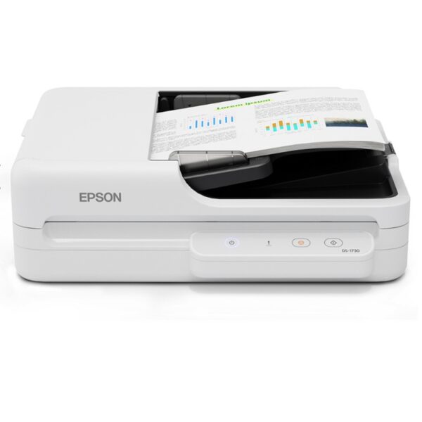 Escaner Epson DS-1730 cama plana con ADF 1200 X1200 DPI optico color duplex USB 2.0 30 pp,