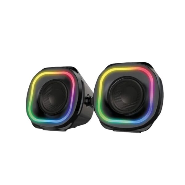 Bocinas Balam Rush Glimm Quad BG555 Negro Bluetooth 10W 2.0 Canales Iluminación RGB