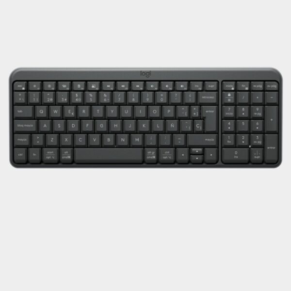 Teclado Logitech K250 Negro Bluetooth Boton ON/OFF  Conectividad LED  Alcance 10m Compatible con Windows y macOS