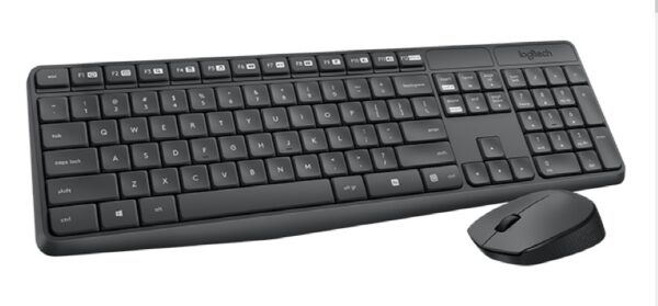 Kit Teclado y mouse Logitech MK235 inalambrico negro