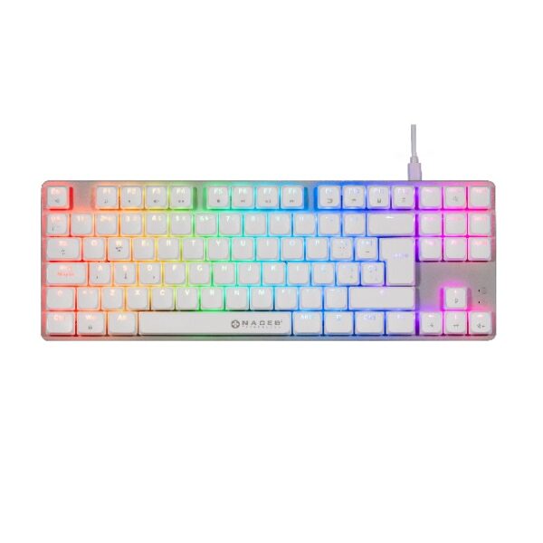 Teclado gamer mecanico Naceb RGB 87  teclas  TKL low  profile modelo NA-0971