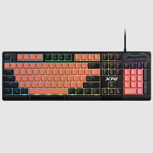 Teclado XPG SEEKER Mera RGB Alambrico membrana negro con naranja  447x148x36mm