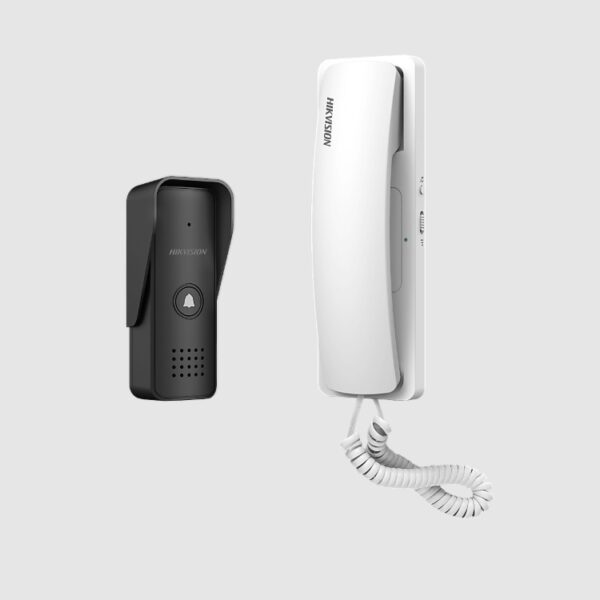 Kit de Audioportero DS-KIS103/US Analogico a 2 Hilos / Apertura de 2 Puertas / Diferentes Tonos y Volumenes de Timbre / Proteccion IP55