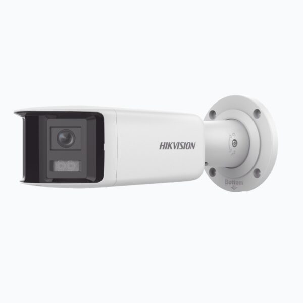 Camara Hikvision DS-2CD2T47G2P-LSU/SL Ip bala panoramica 4 mpx 2 Lentes 2.8 mm (180°) / Imagen a Color 24/7 (ColorVu) / PoE / WDR 130° / IP67 /Acusense