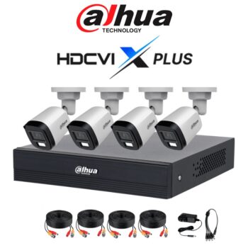 Kit Dahua  DH-KIT/XVR1B04-I/T/4-B1A21N-U-IL-A-0280B de 4 canales 2 mpx dvr cooper-i wizsense  con IA busqueda de humanos y vehiculos incluye 4 camaras 1080