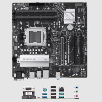 Tarjeta Madre ASUS PRIME B650M-A II  Socket AM5 1xDisplayPort  1xVGA  1xHDMI  3xAudioJacks   4xDIMM DDR5 7600