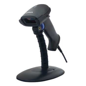 Lector de codigo de barras Unitech MS836 1D laser conexión USB diseño ergonómico lectura rapida y compatible con sistemas POS y retail  Incluye base y cable USB