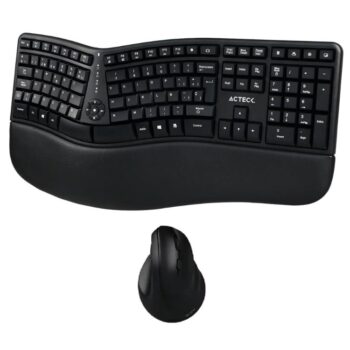 Kit Teclado y Mouse Creator Virtuos Fitt MK770 negro Inalambrico recargable ergonomico