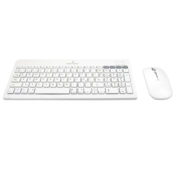 Kit de teclado Perfect Choice 2.4 GHZ+BT clic silencioso modelo PC-201380 color Blanco