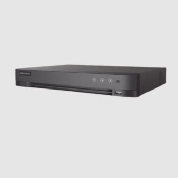 DVR Hikvision IDS7208HQHIM1/XT 8 canales turboHD + 4 canales IP 5 mpx lite 3k audio de dos vias por coaxial reconocimiento facial ACUSENSE 1 bahia de disco duro salida de video full HD