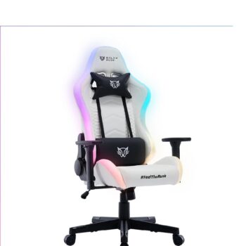 Silla Gamer Balam Rush Lightning Rush V2 RGB Ergonomica Reclinable 135° 150kg Descansa Brazos 3D Blanco