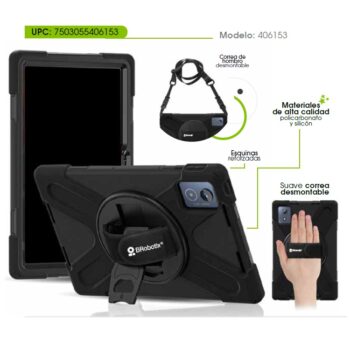 Funda Brobotix de uso rudo con correa y giro 360 grados para Lenovo K11 Plus compatible TB352XU