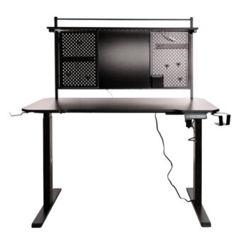 Escritorio gamer Naceb electrico altura ajustable modelo NA-0647 174cm x 62.5cm color Negro