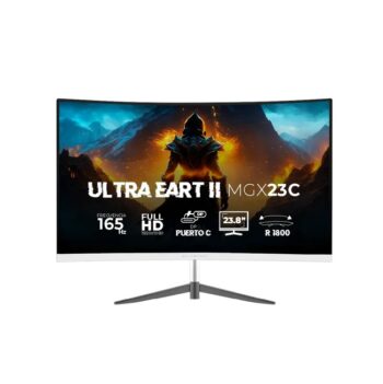 Monitor Balam Rush 23.8 Ultra Earth II MGX23C VA curvo Blanco Full HD 1MS 165Hz HDMI + DP + TYPE-C 15W + 3.5mm