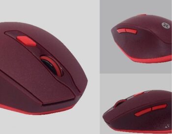 Mouse Naceb Inalámbrico Vino Líneas Rojas Hasta 1600DPI 6 Botones