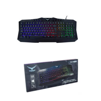TECLADO GAMER NACEB ALAMBRICO RETROILUMINADO RGB ANTI-GHOSTING MULTIMEDIA