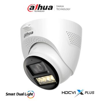 Camara Dahua DH-HAC-HDW1200TQN-IL-T domo 2 mpx 1080p HDCVI X Plus Iluminador Dual Inteligente Audio Bidireccional Apertura de Hasta 111 Iluminación de